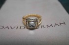 New david yurmanss 18k gold Albion 7mm Zircon Diamond Cable Ring Size 7
