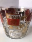 1950   s Jennette Glass Ice Bucket   Caddy-drink Recipe Graphics   Tongs Vintage