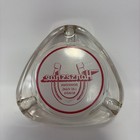 Benny Binions Horseshoe Casino Las Vegas Vintage Glass Ashtray Clear Red Logo