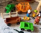 Vintage Fisher Price Little People  Stagecoach  Wagon   More
