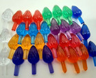 30 Vintage Extra Large Twist Lights Bulbs For Ceramic Christmas Tree  10 Colors 