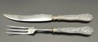 2pc Unusual Tiffany Olympian Sterling Silver Fruit Knife   Fork Set