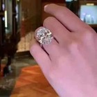 5 Ct Oval Cut Lab Created Diamond Wedding Engagement Ring 14k White Gold Plated