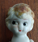 Antique Bisque Flapper Carnival Doll Jointed   Frozen Side Eye Blonde Japan 3   