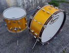 50 s Rogers Cleveland Yorktown 2pc  26  15   Gold Sparkle Eagle Badge Drum Set