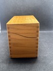 Vintage Carver Recipe Box Antique Cards Wood Dovetail Card File Hand Made