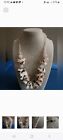 Vintage Estate Rare Lee Sands Signed Necklace Shell   Rose Quartz Necklace 