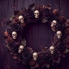 8 Count Matte Halloween Skulls - Realistic Plastic Skeleton Heads For Fun Decor