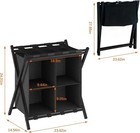 Aboxoo Luggage Rack With Storage  Guest Room Folding Suitcase Stands
