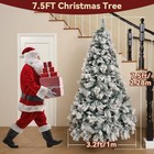 Flocked Christmas Tree Prelit 7 5ft Snow Flocked Pine Christmas Tree With 145   