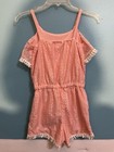 Kids Pink Sleeveless Romper With Tassel Trim By Real Love Size 14 16