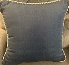 Croscill Beautiful Blue   White Floral  Corded Decorative Throw Pillow 17x17 In 