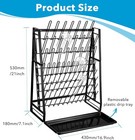 Lab Drying Rack Steel Wire Bottle Drying Rack For Lab Glassware Countertop Wall
