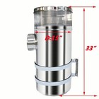 33 x 15 inch Stainless Air Cleaner Air Filter Housing Peterbilt 379 389 Kenworth