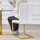 Set Of 6 Pu Dining Chairs Upholstered Chair Kitchen Dining Chairs White black