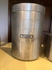 2 Flour Tea Mcm Kitchen Canisters Lids Mid Century Modern 1950s Aluminum Vintage