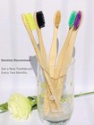 Bamboo Toothbrushes 10 Pack  Medium Soft Bristles Bpa Free Biodegradable Bulk Wo