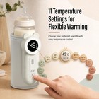 Portable Bottle Warmer For Travel - 11 Temp Settings  8000mah