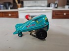 Vintage Training Plane Tin Wind Up Lithograph Toy Made In China Ms-011 Works 