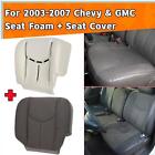 For 03-07 Chevy Silverado Dark Gray Cloth Driver Seat Foam Cushion  bottom Cover