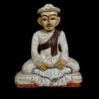 Antique Nat Spirit Statue Burmese Carved Wooden Mandalay Guardian Sculpture Art