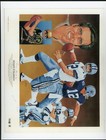 Roger Staubach Drew Pearson Tony Dorsett Cowboys Lithograph Set Jsa 23x28