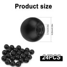24pcs M4 Thread Cap Nuts Knob  Decorative Steel Ball Lamp   X 0 7mm  Black