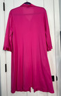 Vtg Vanity Fair Pink Robe Size L Nylon Button Front Dressing Gown Nightgown Usa