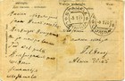 Latvia 1921 Greetings Postcard Missing Stamp But W staizele Cancel