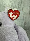 Ty Pluffies Wades Purple Hippo Button Eyes 100  Tylux 2007 Excellent