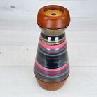 Vintage David Collier 9  Kaleidoscope Handmade Wood Pottery Brass Signed 97