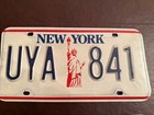 Vtg New York State Statue Of Liberty License Plate Set  -uya 841