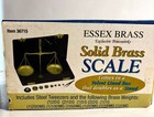 Vintage Solid Brass Weighing Scale With Carrying Case   Stand - New In Box 