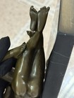 Bronze Sculpture Statue Woman Marble Deco J patoue Rare Decor Art Man Lady
