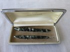 Vintage Sheaffer Feather Touch Fountain Pen And Pencil Set With Case