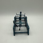 5kg Cast Iron Balance Scale Vintage Blue   Gold Mercantile Apothecary Small