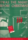 Twas The Night Before Christmas By Clement Clark Moore Vintage Sheet Music 1944