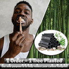 10 Count Bamboo Toothbrush  soft medium  Charcoal Toothbrushes  Natural Wood Too