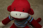 Dandee Sock Monkey Dan Dee Sweater Knit Red Plush Toy Collectors Choice 19  Rare