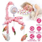 Baby Musical Crib Bed Bell Nursery Mobile W  12 Melodies 5 Flower Rattles
