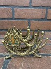 Vintage Jewish Jerusalem Letter Napkin Holder Brass
