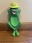 Vintage Avon Freddy Frog Floating Soap Dish Rubber Squeaker Green Toy  works 
