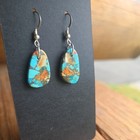 Spiny Oyster Turquoise Sterling Silver Dangle Earrings  Southwestern E68