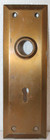 Antique Vintage Brass Door Plate Skeleton Key - Key Not Included