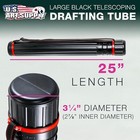 Poster Tube - Telescoping Adjustable 25  To 42  - Durable 3-1 4 