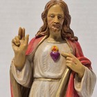 Vintage Malsiner H Italy Sacred Heart Of Jesus Figurine 10 Inch Red Robe Statue