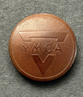 Rare Vintage Ymca Pressed Design Vegetable Ivory Button - Star Back Mark  x10 