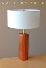 Fab  Mid Century Danish Modern Solid Rosewood   Teak Lamp  1950 s Vintage Atomic