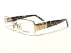 New Women s Versace Mod Ve1175b 1002 Eyeglasses Frames Gold Half Rim 51 17 135