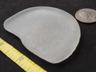 Genuine Beach Sea Glass Surf Tumbled White Clear Bottom Part Frosted Pendant V02